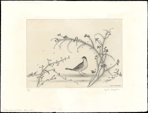 Hasegawa Kiyoshi / Oiseau dans un champ