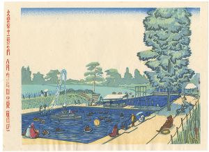 藤森静雄「大東京十二景の内　八月　豊島園の夏（板橋区）」