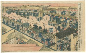 新版浮絵江戸新吉原仲ノ町之図