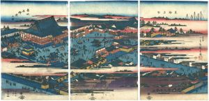 広重初代「東都名所築地西御堂之図」