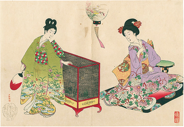 周延「美人と少女（仮題）」