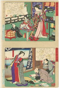 国周「善悪婦人伝　乳母人浅岡　揺りの於角」