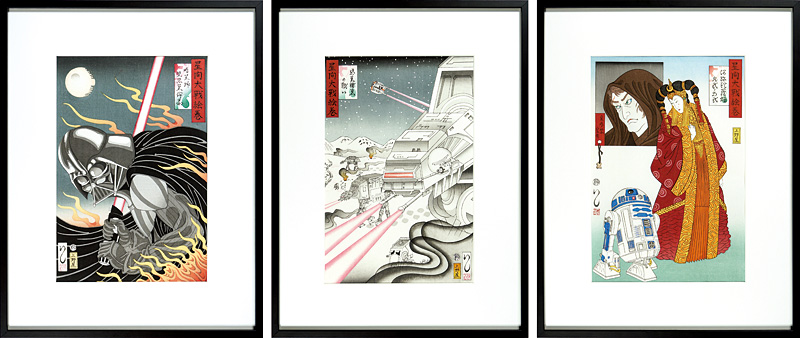 石川真澄「浮世絵スター・ウォーズ 『星間大戦絵巻』」