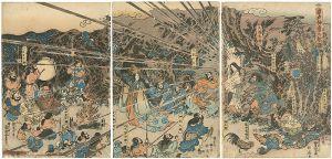 Toyokuni II / The Origins of Sacred Dance at the Heavenly Cave [岩戸神楽乃起顕]