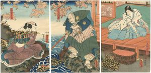 Toyokuni III / Imoseyama Onna Teikin, Act:03 [妹背山婦女庭訓　三段目]