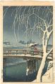 Evening Snow at Edogawa 