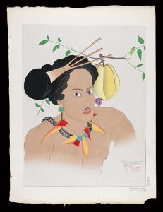 Paul Jacoulet / A Yap Man, West Carolines (from the Fruit Series)