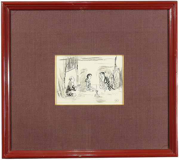木村荘八「自筆画　二人武蔵」
