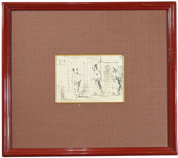 木村荘八「自筆画　二人武蔵」