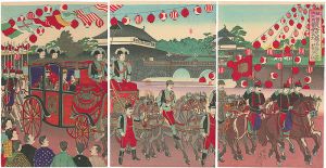 延一「銀婚御大典観兵式場御臨乗之図」