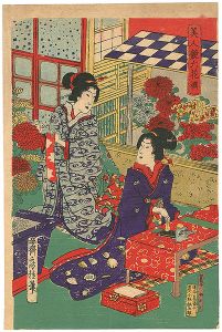 美人競六花撰
