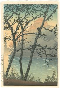 川瀬巴水「岡山城之朝」