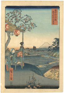 冨士三十六景　雑司がや不二見茶屋