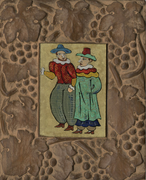 Kawakami Sumio “Glass Painting : Europeans (2)”