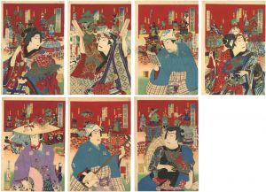 Kunichika / Contest of Flowers, Kanda Festival	 [花競神田祭礼]