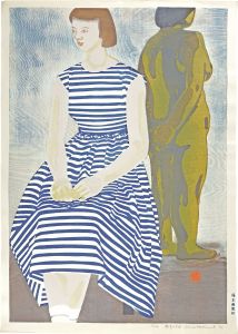 Girl in Striped Dress