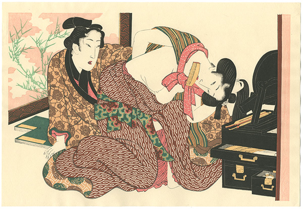 Eisen “The Woman and Young Man in Front of the Mirror【Reproduction】”
