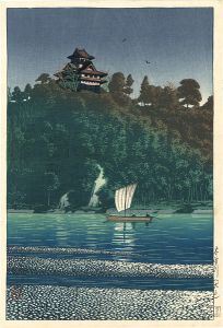 川瀬巴水「木曽川（犬山）」