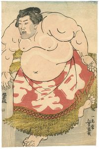 相撲絵　白真弓