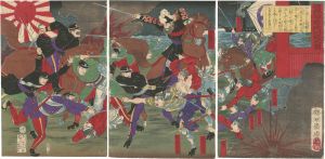 周延「西郷始メ賊徒討死之図」