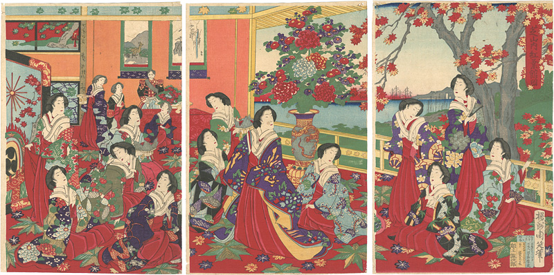 周延「芝山内紅葉館図」
