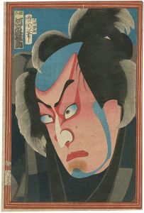 国周「駄六　河原崎権之助」