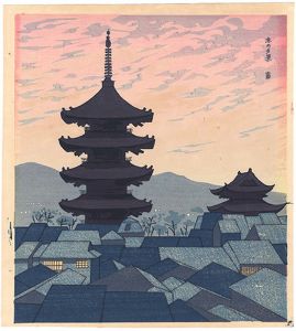 徳力富吉郎「京の夕景」
