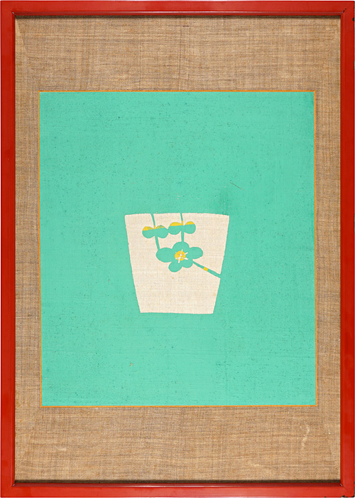 Serizawa Keisuke “Stencil resist dyeing : Plum  blossoms”