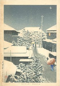 川瀬巴水「代地の雪」