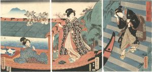 豊国三代「雪月花の内　花曇」