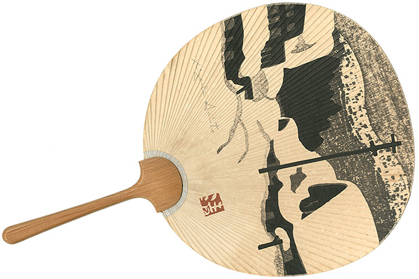 Saito Kiyoshi “Paper fan ： Winter in Aizu”