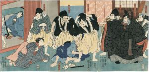 Kuniyoshi / Kabuki Play: Kinoshita Soga Megumi no Masagoji  [木下曽我恵砂路]