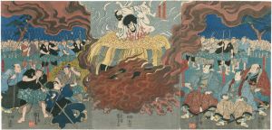 Kuniyoshi / Kabuki Play: Kinoshita Soga Megumi no Masagoji  [木下曽我恵砂路]