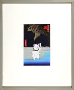 美濃瓢吾「招き猫深川洲崎十万坪（雪）」
