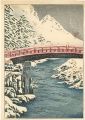 Shinkyo Bridge, Nikko in Snow
