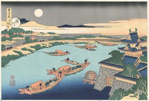 北斎「雪月花　淀川【復刻版】」
