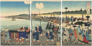 周延「温故東の花　第四篇　旧諸侯参勤御入府之図」