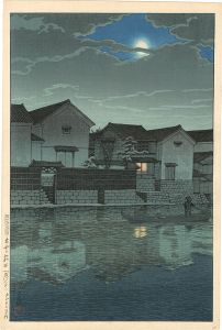 川瀬巴水「旅みやげ第三集　出雲松江（おぼろ月）」