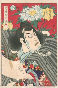 国周「勧進帳　武蔵坊弁慶　河原崎三升」