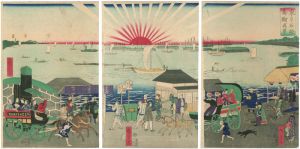 広重三代「東京名勝高輪ノ真景」