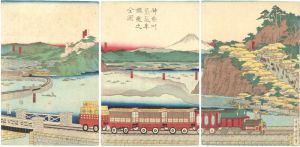 国輝二代「神奈川蒸気車鉄道之全図」