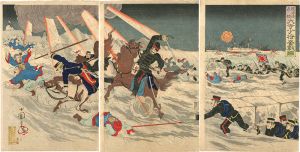 小国政「威海衛占領 大寺少将奮戦図」
