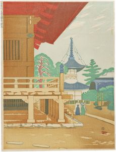 小泉癸巳男「昭和大東京百図絵　小石川・護国寺境内」