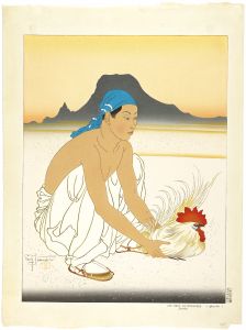 Paul Jacoulet / The Two Adversaries (Left) Korea 
