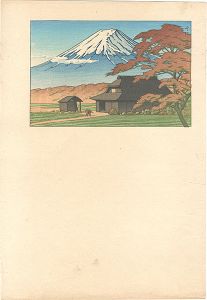 川瀬巴水「鳴沢の秋」