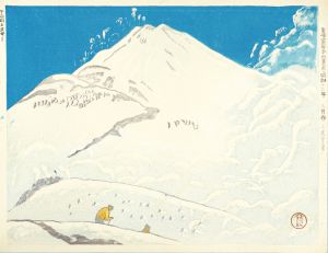 小泉癸巳男「聖峰富岳三十六景の内 不二山とスキー」