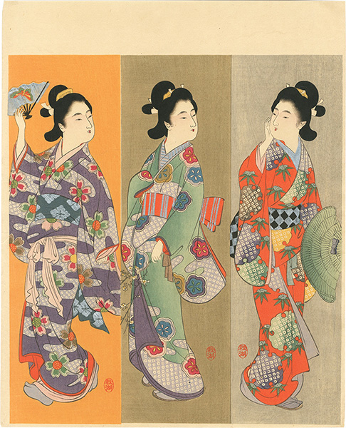 中山秋湖「三美人　（仮題）」