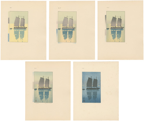 Yoshida Hiroshi “「帆船」色分解”