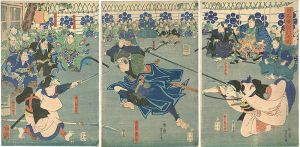 芳年「白石噺敵討之図」