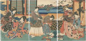 豊国三代「春色家賀多の寿」